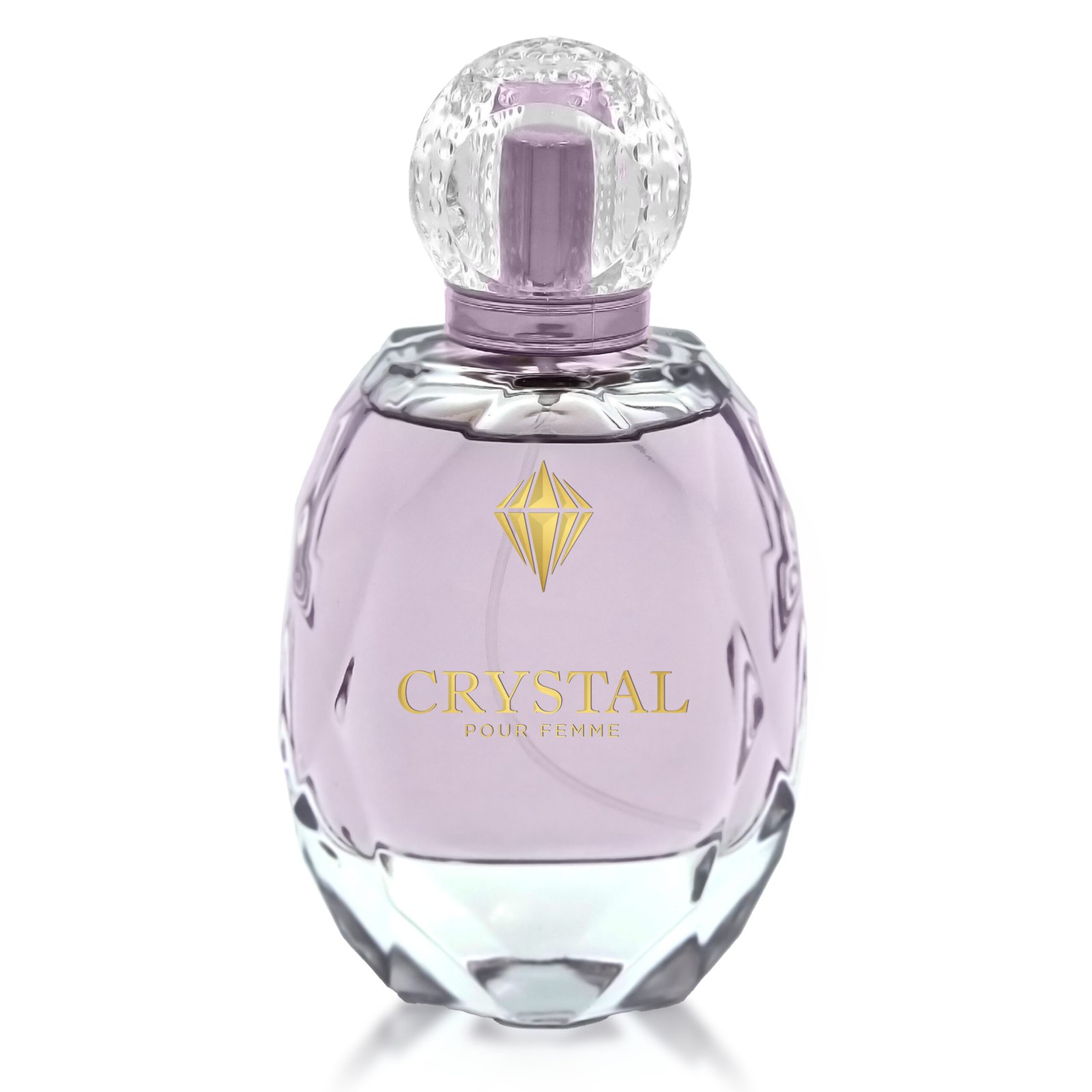 Blank bottle of perfume isolated on white background