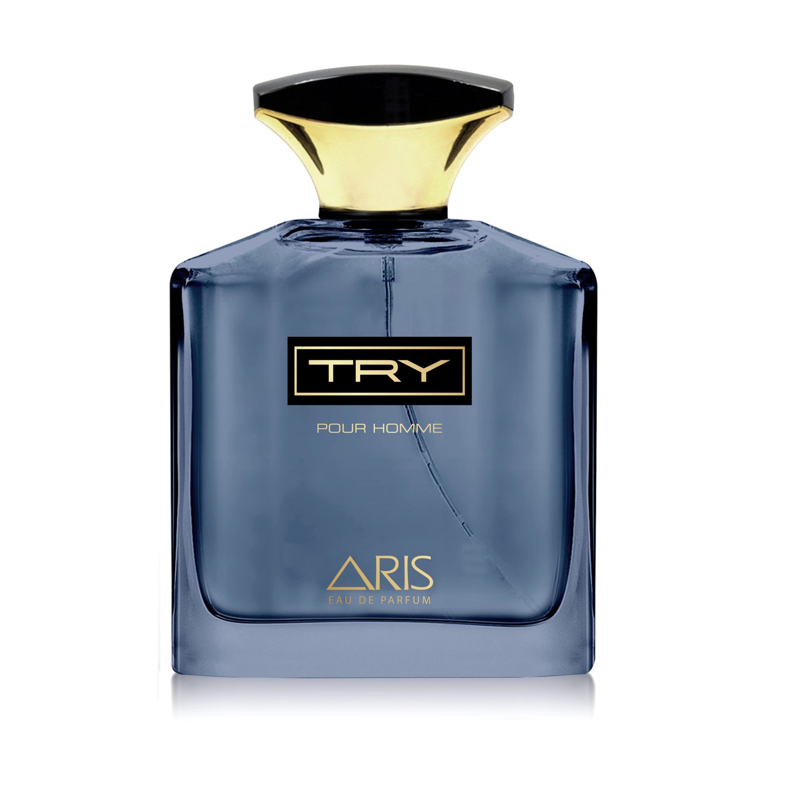 Blank bottle of perfume isolated on white background