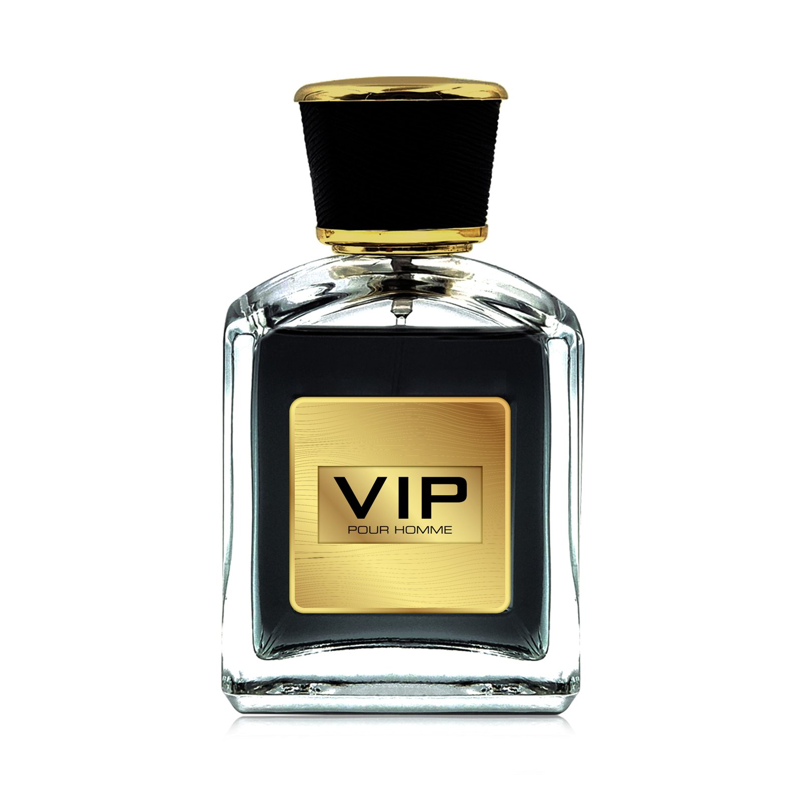 Blank bottle of perfume isolated on white background